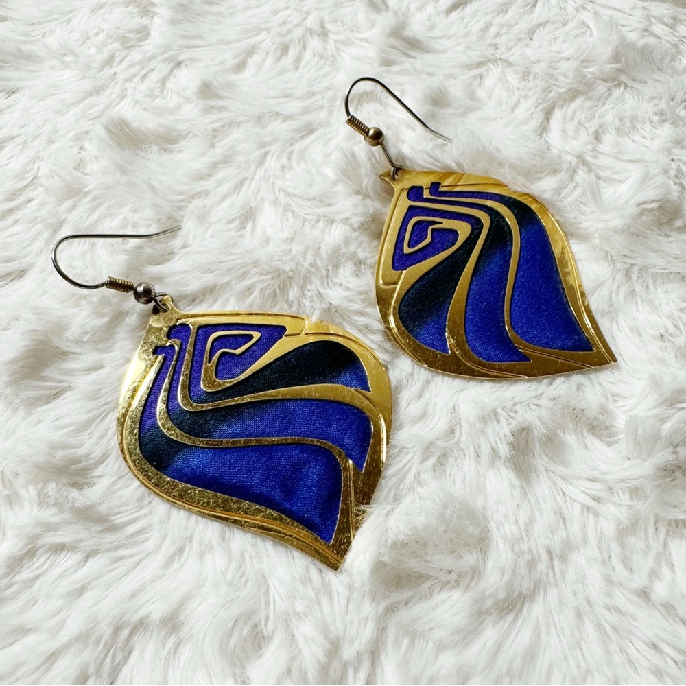 Vintage Signed Kyle Silk Earrings